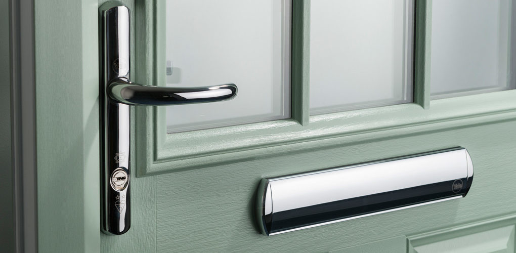 Green composite door, Hertfordshire