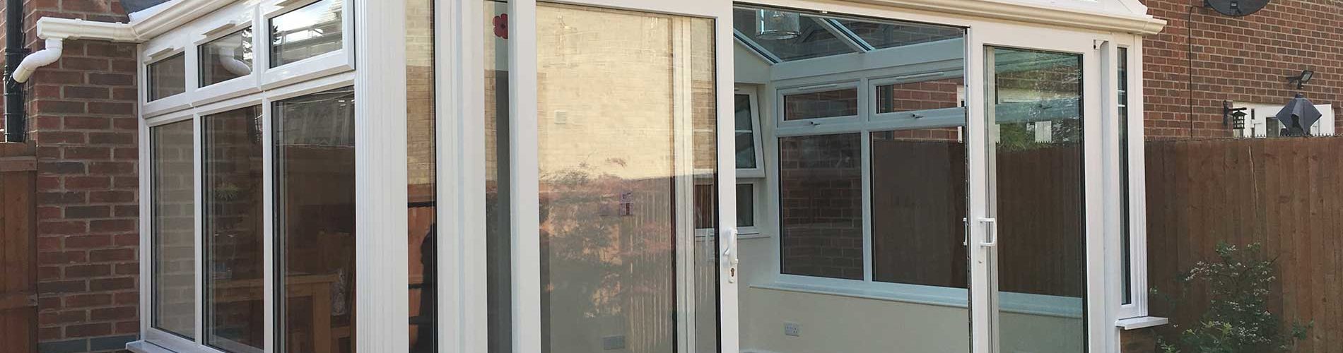 uPVC Patio Doors on Gable Conservatory, Biggleswade