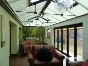 Glass Roof with Blinds