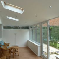 Inside of a tiled conservatory roof, Hertfordshire